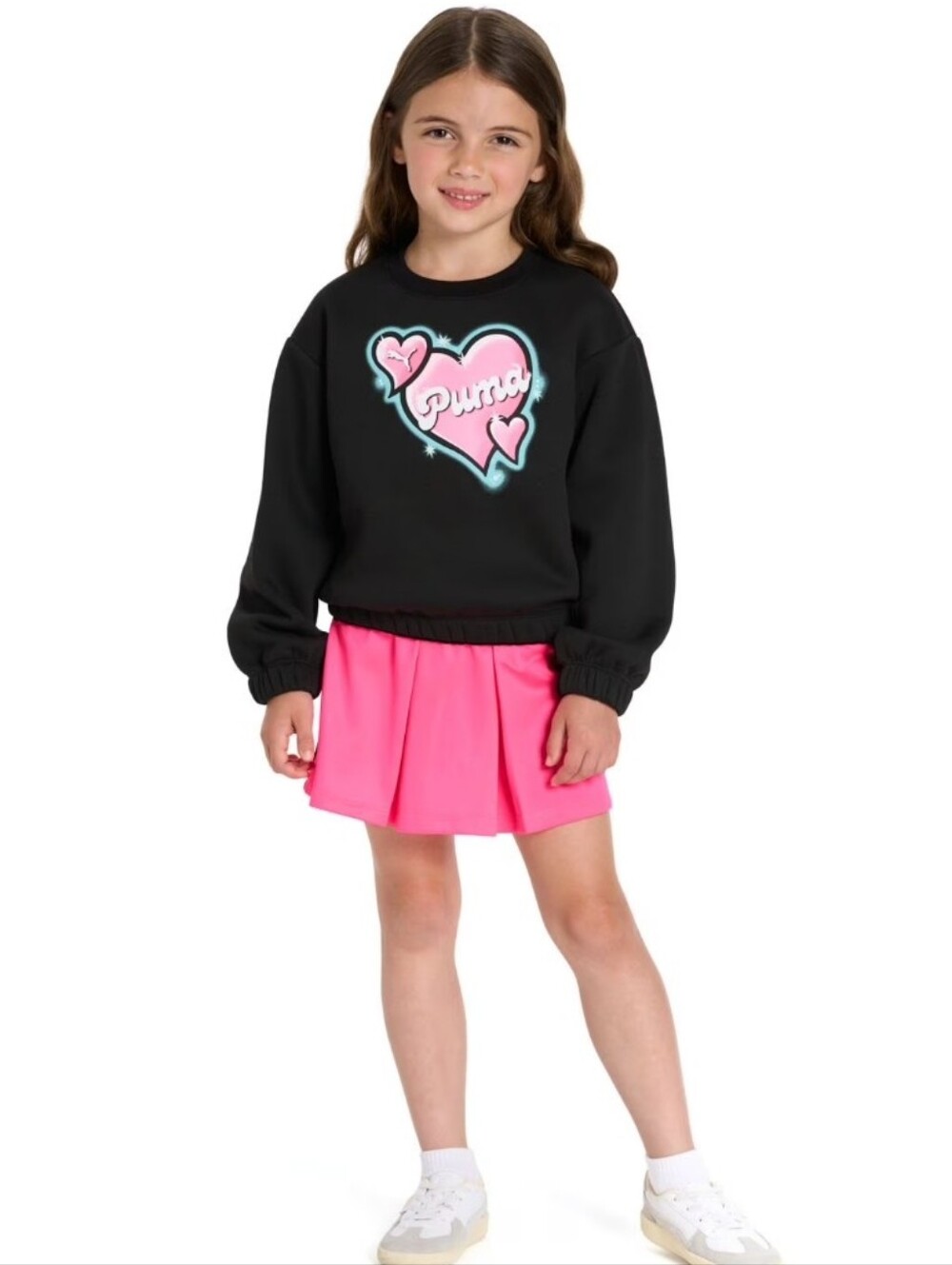 Puma Black Sweatshirt with Hot Pink Skort
